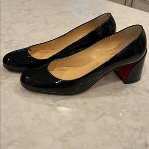 LOUBOUTIN Patent Leather Women's block heel 7.5